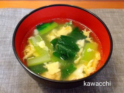 簡単♡小松菜と卵の中華スープ